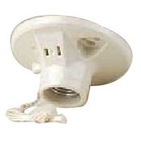 Leviton B01-09716-00C 1-Piece Side Wired Lamp Holder With Receptacle