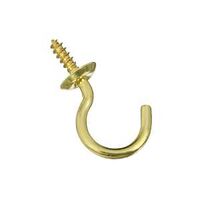 HOOK CUP SOLID BRASS 7/8IN    