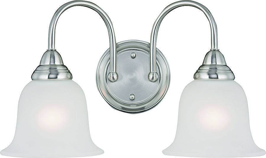 Boston Harbor Brushed Nickel 2‑Lamp Wall Sconce – 60 W Steel Fixture