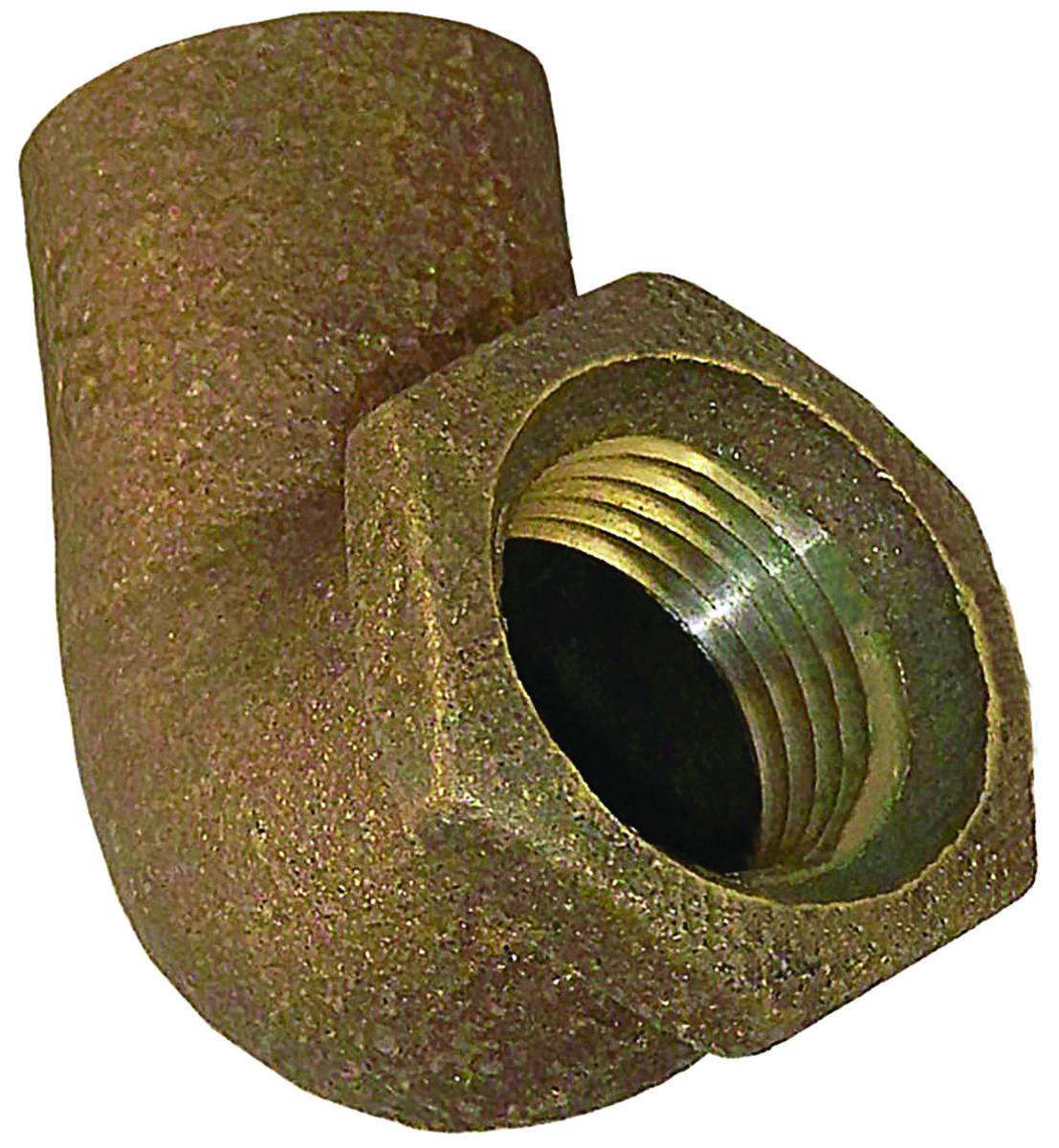 Nibco U707-3R-LF Series C00100LC Cast Pipe Elbow, 1/2 x 3/4 in, Sweat x FPT, 90 deg Angle, Bronze, 577 psi Pressure