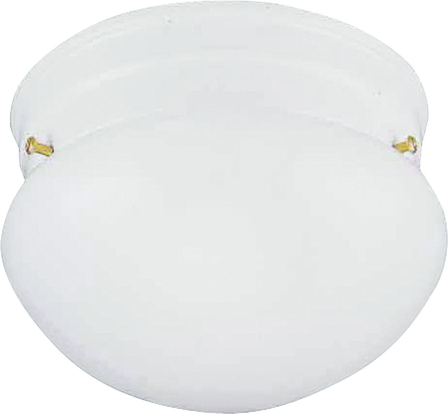 White Round Single‑Lamp Ceiling Light Fixture – 120V, 60W, A19 & CFL Compatible
