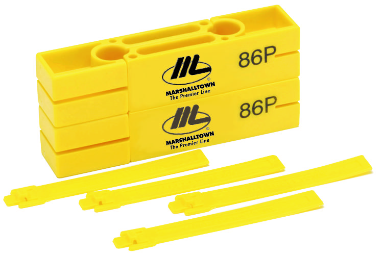Marshalltown 86P Line Block and Twig, 5 in L, 2-1/4 in W, HDPE, Bright Yellow