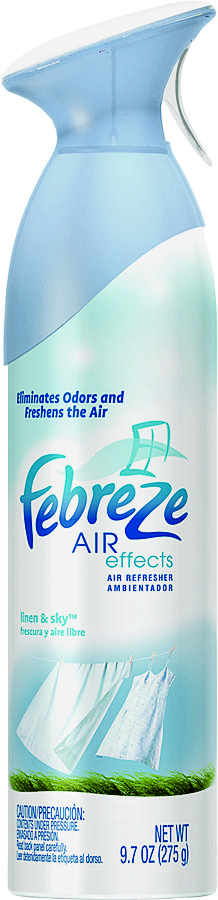 febreze 96256 Air Freshener, 8.1 oz Aerosol Can, Linen and Sky