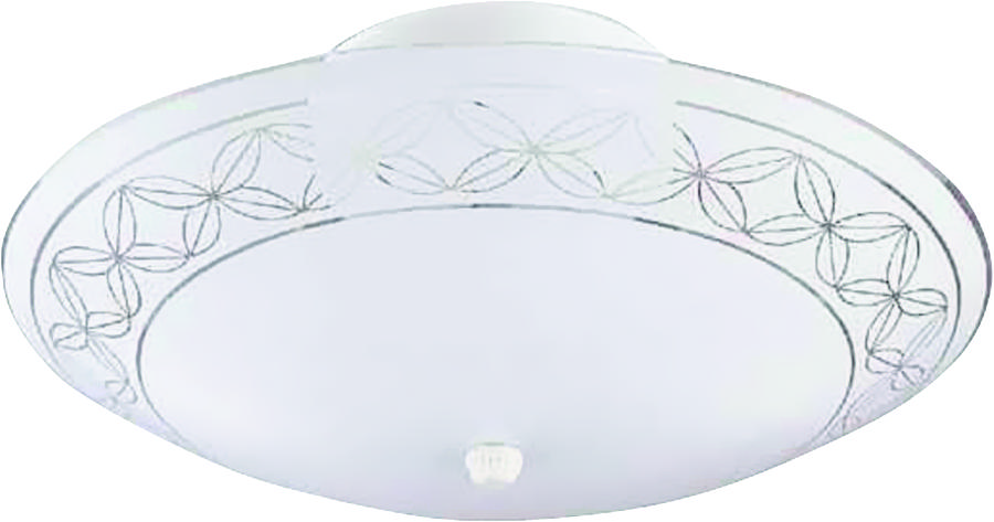 White Two‑Lamp Ceiling Light Fixture – 120 V, 60 W, A19/CFL Compatible