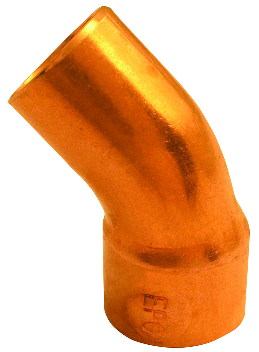 Nibco 606 Series 1‑Inch Copper Pipe Elbow – 45° Sweat Fit, 494 PSI Rating