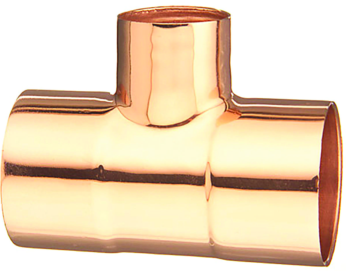 Elkhart 111R Series Copper Reducing Tee – 1-1/2 in x 1-1/2 in x 3/4 in Sweat Fitting