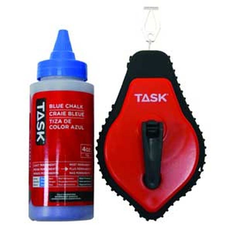 Task Quickwinder Plus Series T26023 Chalk Reel Set, 80 ft L Line