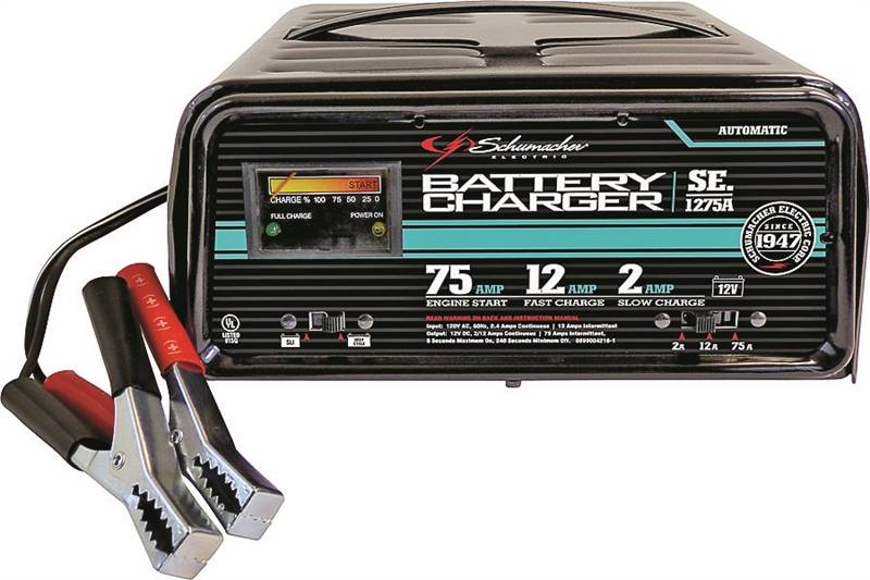 Schumacher SE-1275 Fully Automatic Battery Charger, 2 - 12 hr