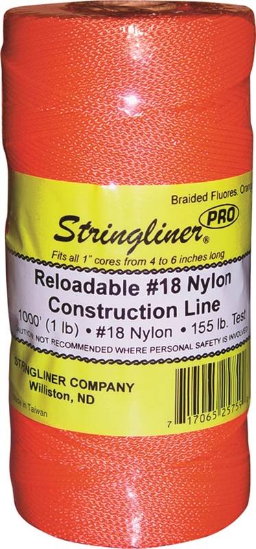 Stringliner 35406 #18 Fluorescent Orange Twisted Nylon Roll, 540