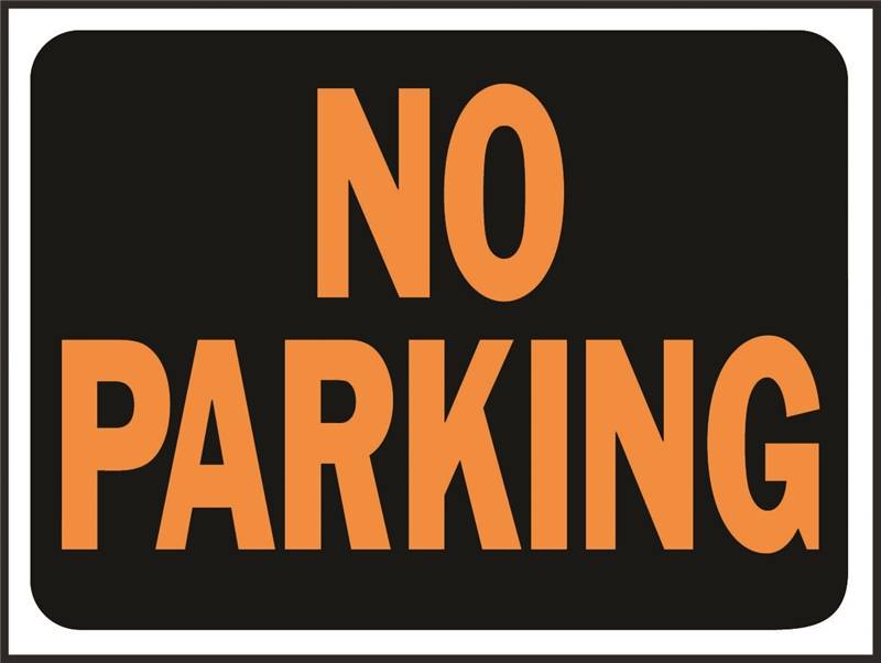 Sign No Parking 9x12in Plastic Case of 10