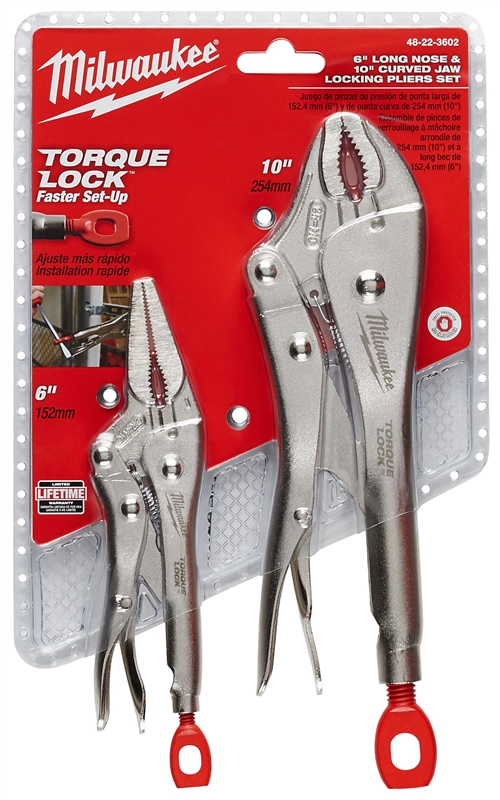 Milwaukee 48-22-6330 6 in. & 10 in. Straight Jaw Pliers Set