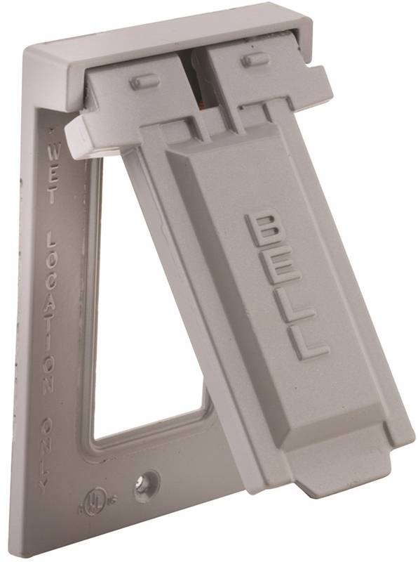 Bell Outdoor Weatherproof Cover, Single Gang Box Type, 1 Gang, Flip/Snap Cover 5874-6S