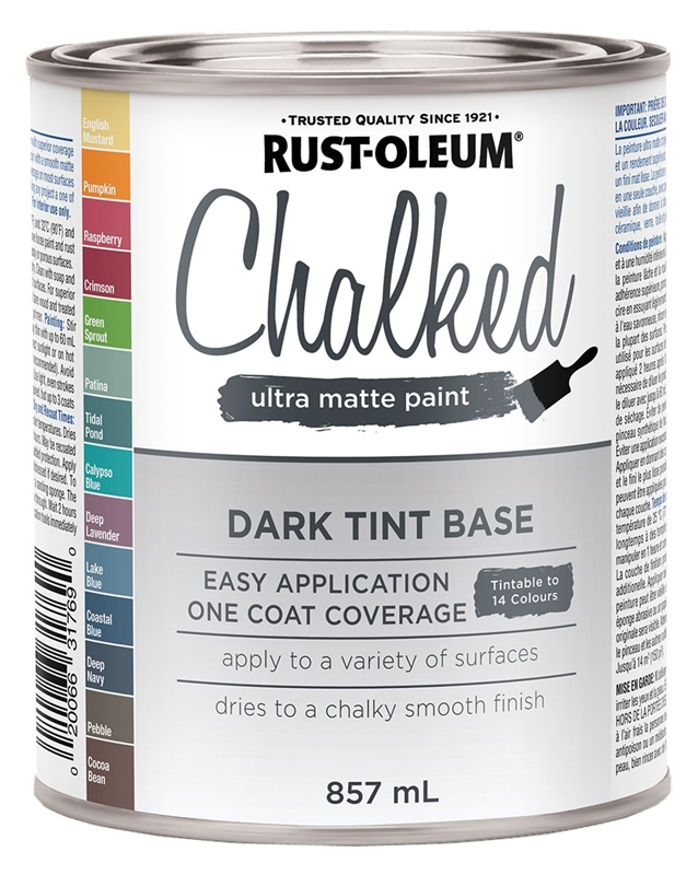 Rust-Oleum 299386 Chalk Paint, Ultra Matte, Dark, 30 oz