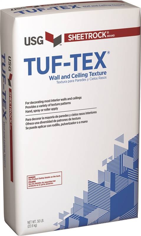 Sheetrock Tuf Tex General Purpose Wall And Ceiling Texture 50 Lb Bag Gray To Off White Powder