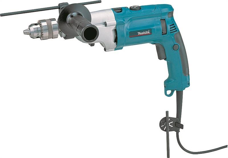 Makita HP2070F Drill with LED Light, 8.2 A, Keyed Chuck, 1/2 in Chuck, 0 to 24,000 bpm