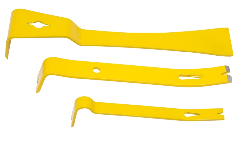 Stanley STHT55135 Pry Bar Set, 3-Piece, HCS, Yellow, Powder-Coated