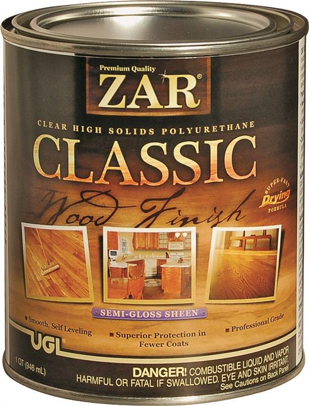 ZAR 34712 High Solids OilBased Polyurethane Paint, 1 qt Can, 400 500
