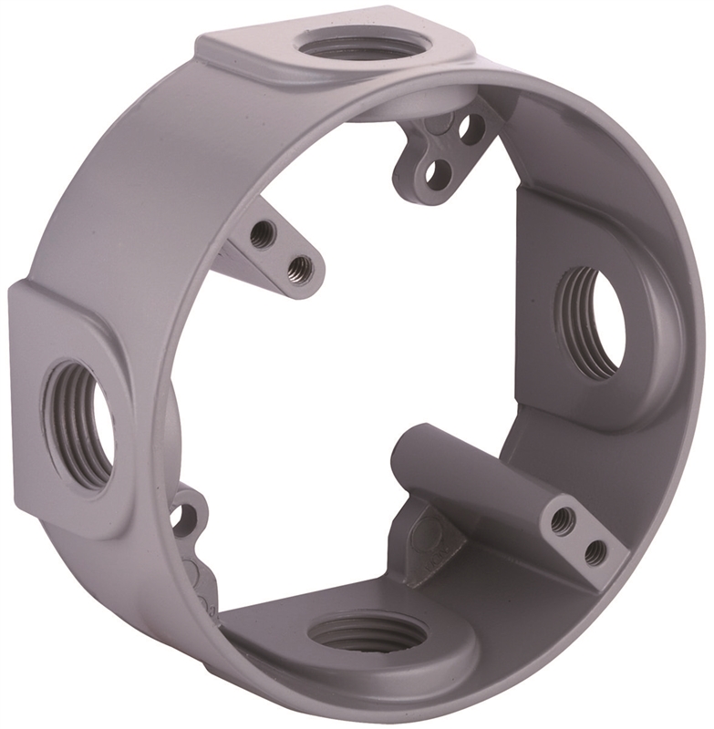 Hubbell-Raco5361-6 4" Round Weatherproof Splice Box Gray 