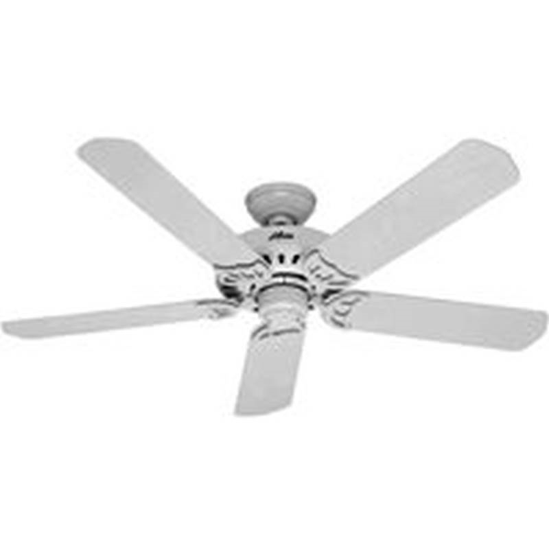 Bridgeport 53125 Decorative Ceiling Fan 13 Deg Blade Pitch White