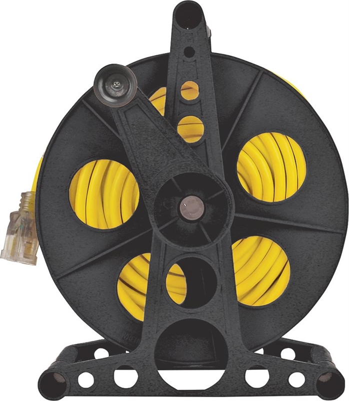 PowerZone ORCR3002 Cord Storage Reel with Stand, 100 ft L Cord, 16
