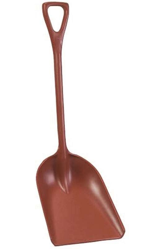 Poly-Pro Tools Tuffy P6982R Scoop Shovel, 14 in W X 17 in L, Polymer, 42  in, D-Grip Polymer