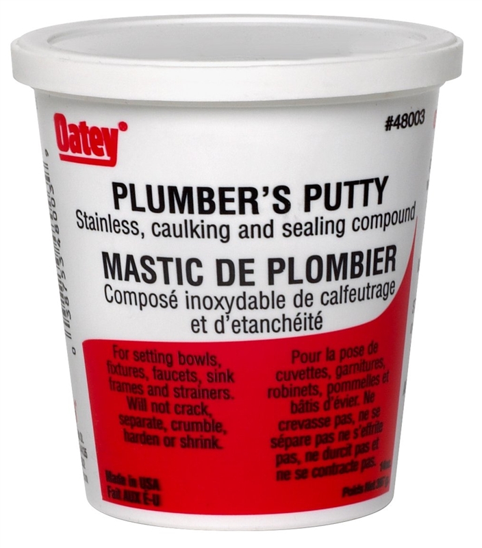 Oatey 48003 Long Lasting Plumbers Putty, 14 oz, Plastic Container