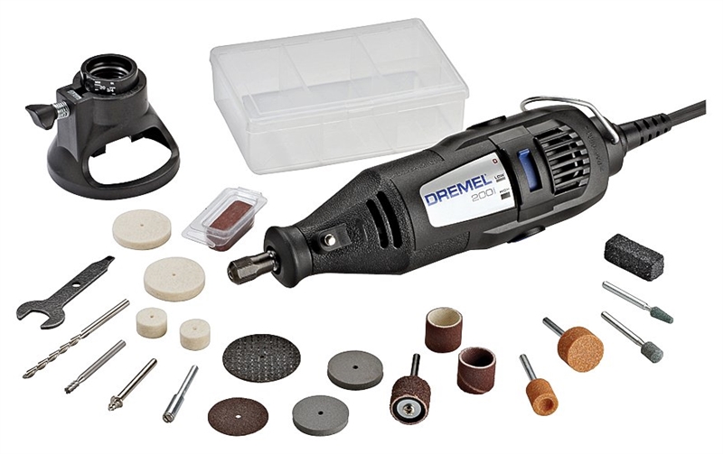 DREMEL Rotary Tool Kit, 0.9 A, 1/8 in Chuck, Keyed Chuck, 2-Speed, to 35,000