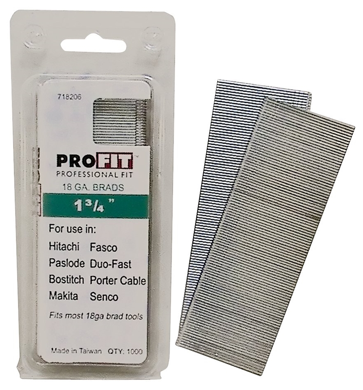 meite 16 Gauge Finish Nails 1-3/4 Inch Length Galvanized Glue Collated Brad  Nails (12 Boxes/Case) - Walmart.com