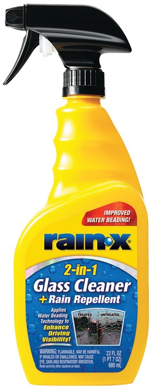 Rain-X 5071268 Glass Cleaner, 23 oz Spray Dispenser, Liquid, Slight Fruity