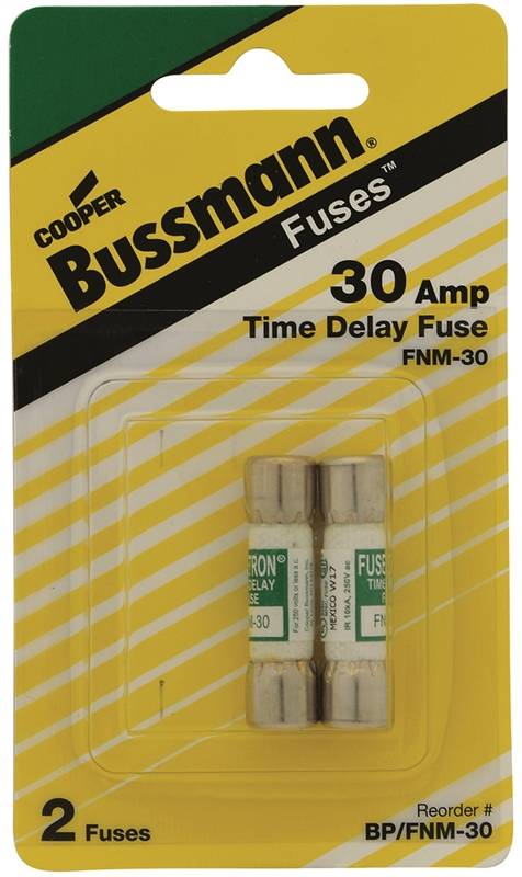 Bussmann BP/FNM-30 Time Delay Fuse, 30 A, 250 V, 10 kA Interrupt, Melamine  Body