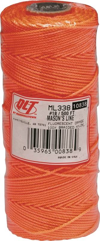 Marshalltown ML338 Mason Line, 500 ft L Line, Fluorescent Orange Line