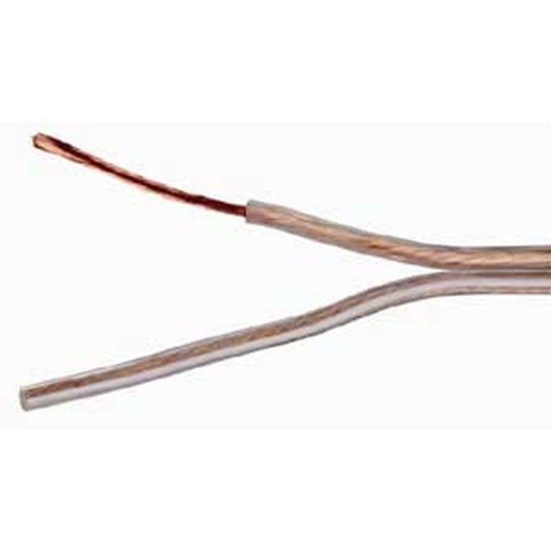 thumbnail interactive-video image 1 of 50 Ft 20/2 Clear Stranded Speaker Wire – 20 AWG, 2 Conductor, Carol Cable C1360 NOS 1 of 2