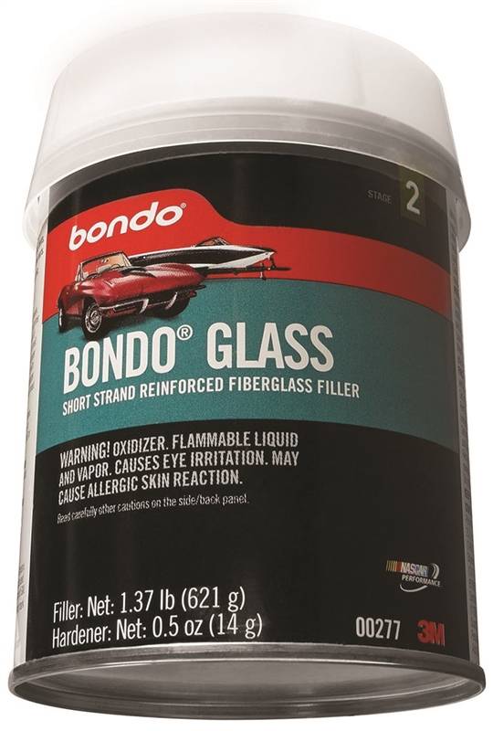 Bondo 404C Fiberglass Resin, 3 qt Can, Liquid, Pungent Or