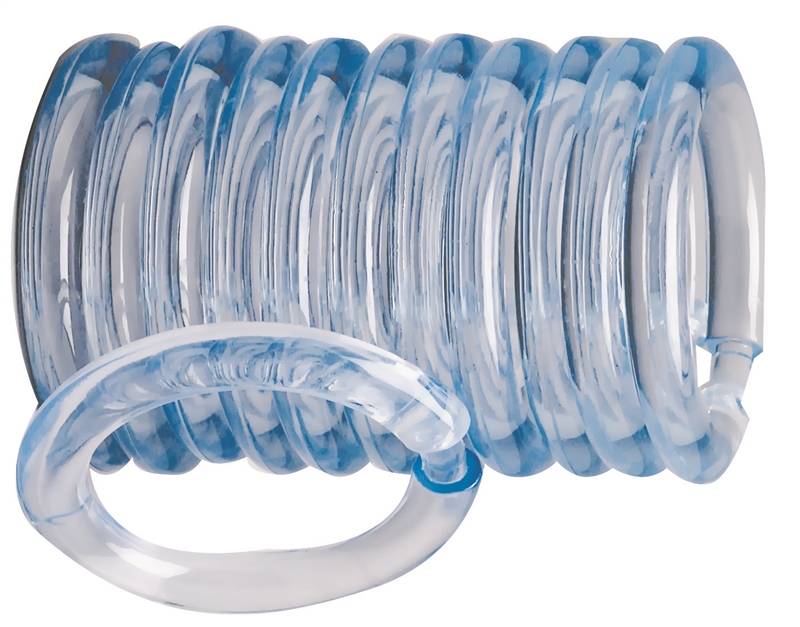Simple Spaces SD-ORING-C3L Shower Curtain Ring, Plastic, Clear, 1 cm W,  2-1/2 in H
