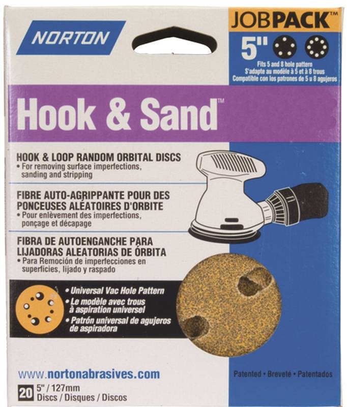 Pack of 10 5 In 100 Grit Norton 3308236 Sanding Disc 