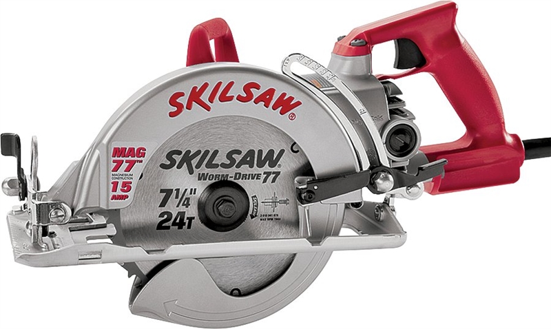 Skilsaw SHD77M Magnetic Worm Drive Corded Circular Saw, 120 V, 15 A, 7-1/4  in