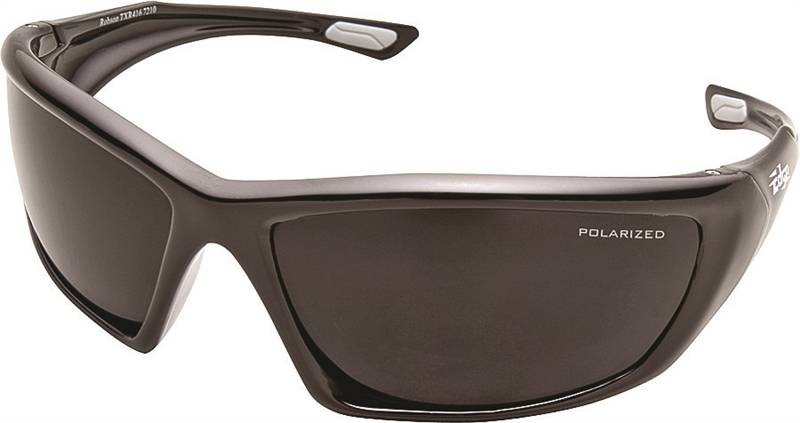 Edge Robson TXR416 Polarized Safety Glasses, Smoke Scratch Resistant  Polycarbonate Lens, Black Frame