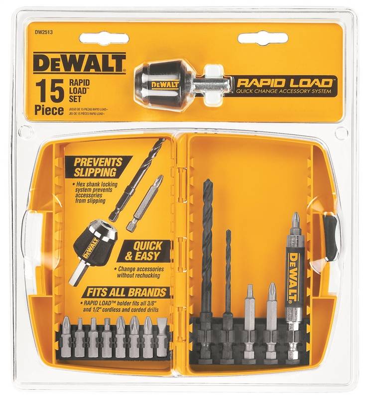 Dewalt DW2513 Rapid Load Drill Bit Set, 15