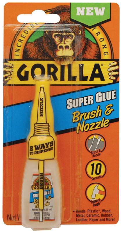 Gorilla 7805009 Super Glue, Liquid, Irritating, Straw/White Water, 15 G Bottle
