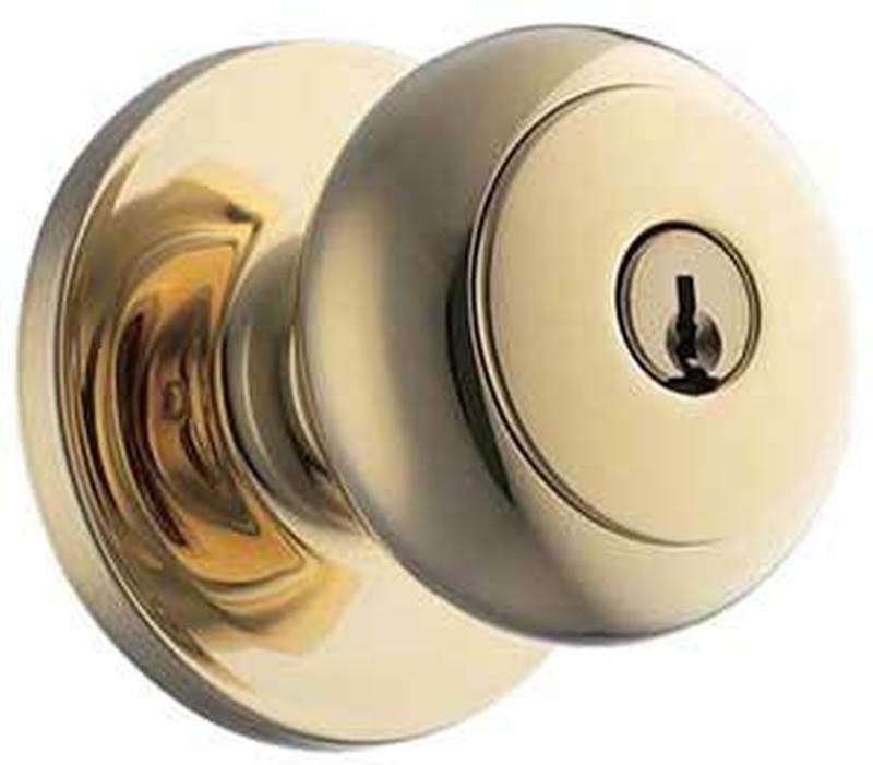 Weiser Troy 9ga1010 Welcome Home Round Door Knob Lockset Bright Brass