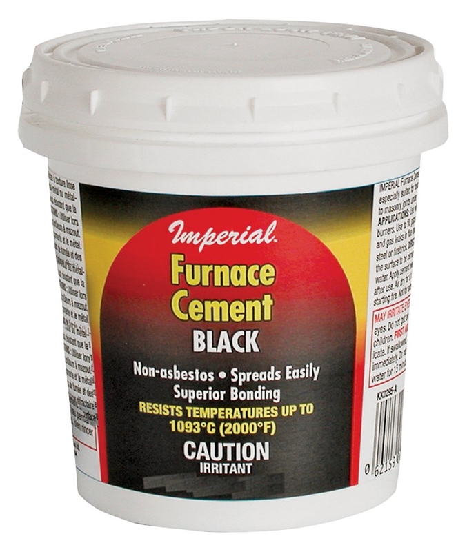 Imperial KK0304 Furnace Cement, 946 ml, Tub, Black, Thick Paste