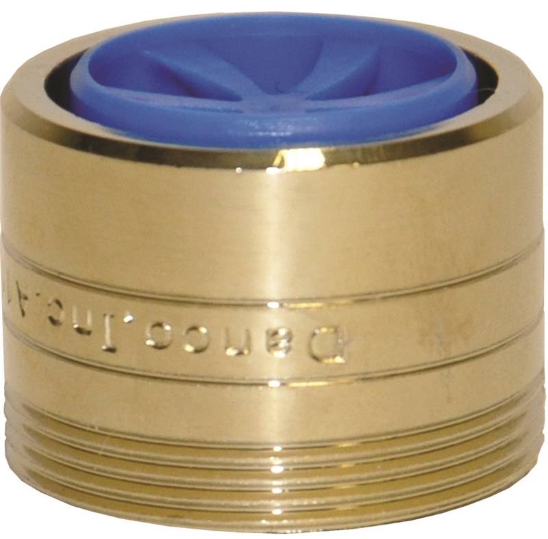 Danco 10478 Faucet Aerator, 15/16-27 x 55/64-27 Male x Female Thread, Brass,  Polished Brass, 1.5 gpm