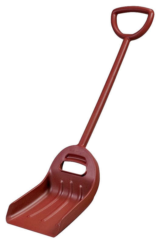 Poly-Pro Tools Titan P6984R Scoop Shovel, 14 in W X 18 in L, 48 in,  Enlarged D-Grip