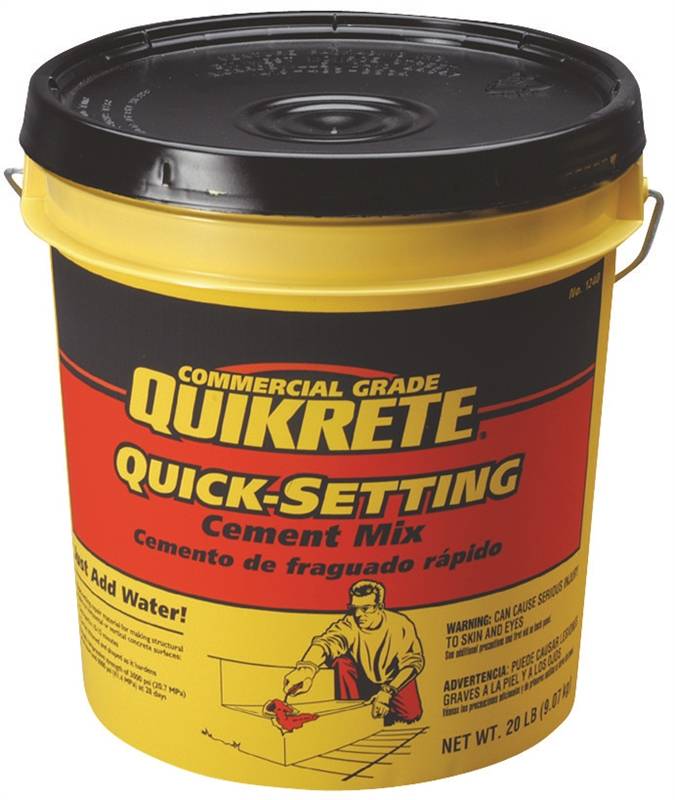 Quikrete 124020 Quick Setting Concrete Mix, 20 lb Pail