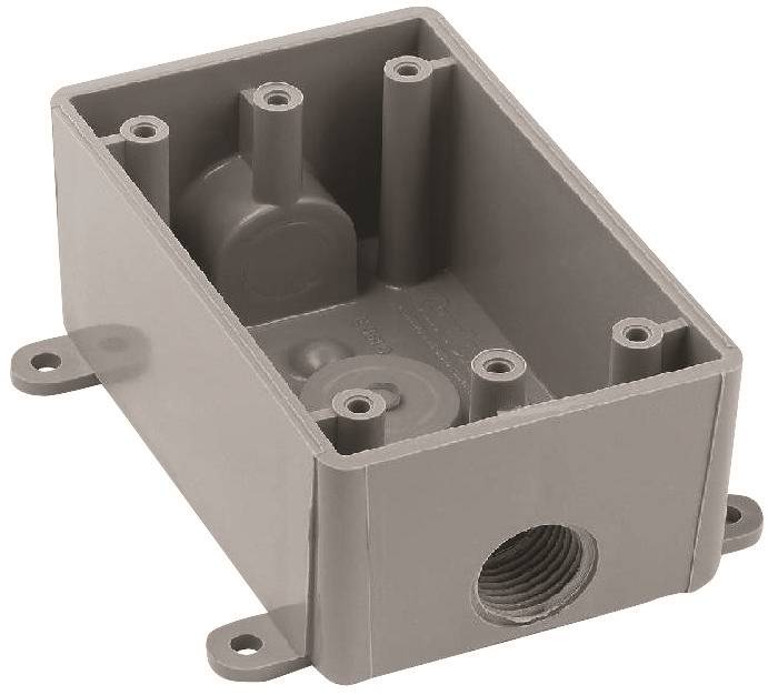 Non-Metallic Carlon E981FFN 1-Inch Type FSC 1-Gang FS PVC Switch Box 