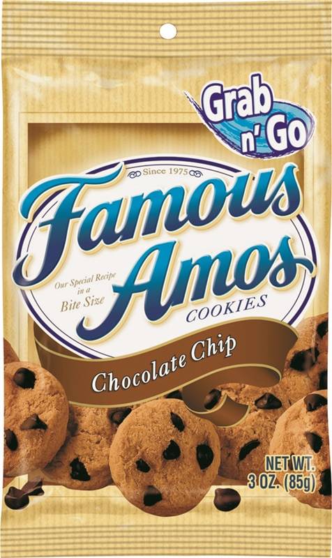 Famous Amos 774003 Cookies, Chocolate Chip, 3 oz Bag, Pack of 6