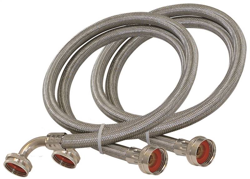 Eastman 48378 Washing Machine Hose with 90° Elbow 1 Pair 