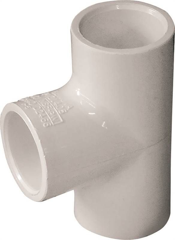 Genova Products White PVC Tee,No 31405CP 3PK 
