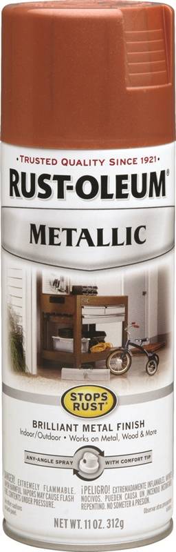Rust-Oleum 1936830 Specialty Metallic Spray Paint, Brass, 12 oz