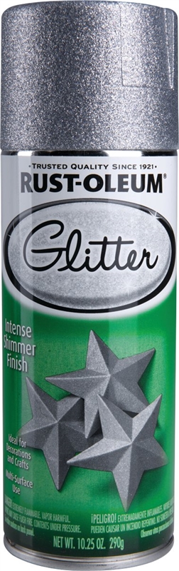 Rust-Oleum Glitter Spray Paint - 301814, 10.25 ounce, Silver